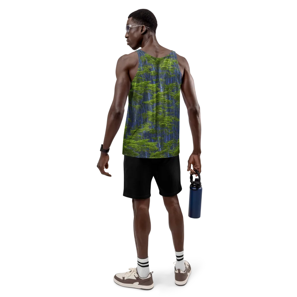 Cobalt Forest on Men's Tank Top — Back