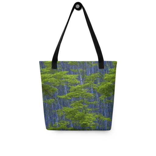 Cobalt Forest on a Tote Bag