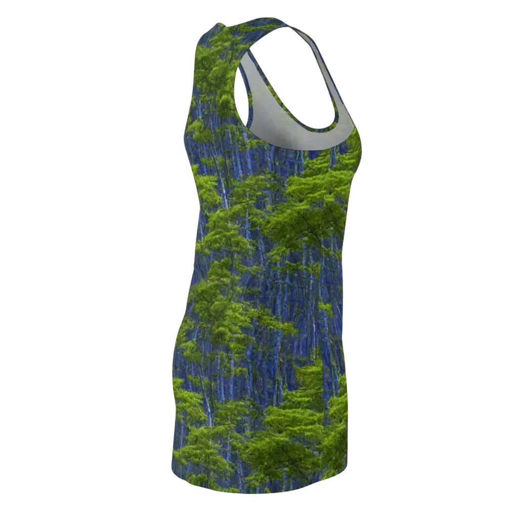 Cobalt Forest on Racerback Dress — Back Side