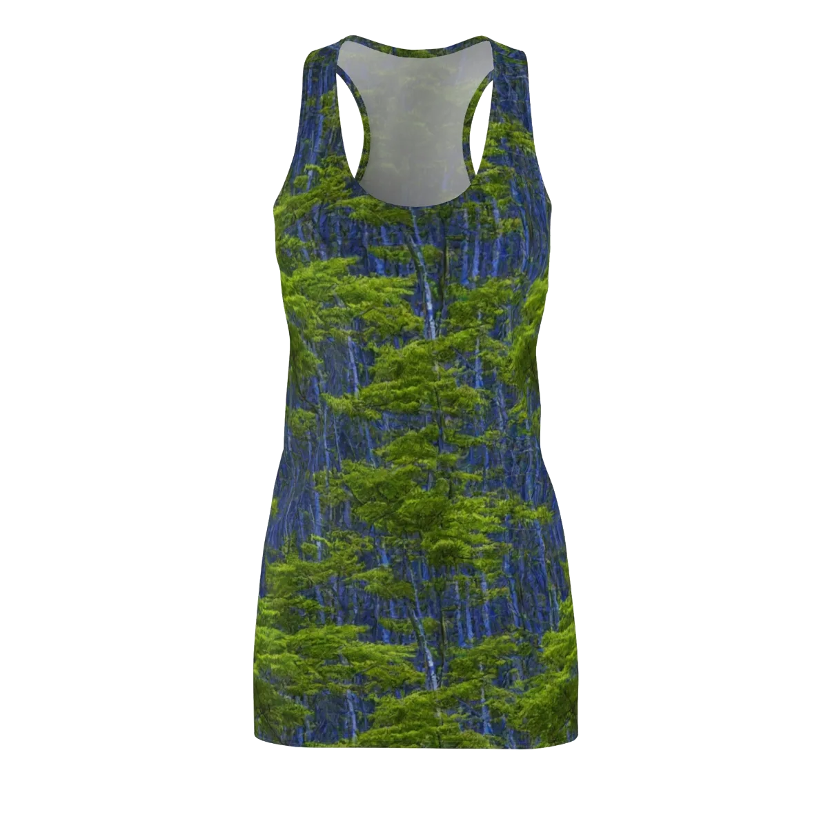 Cobalt Forest on Racerback Dress — Front