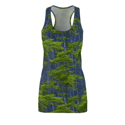 Cobalt Forest on a Racerback Dress