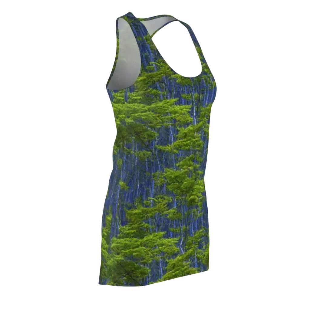 Cobalt Forest on Racerback Dress — Front Side