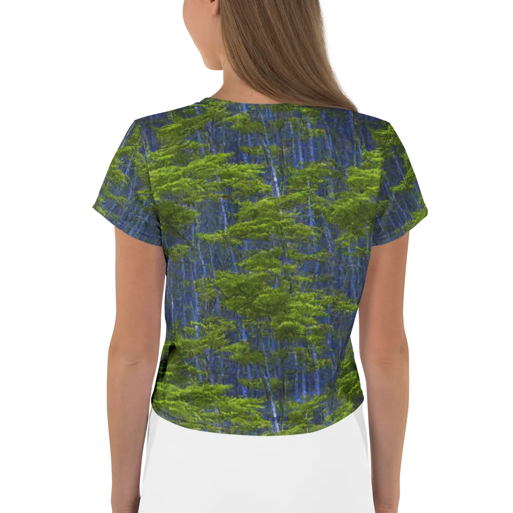 Cobalt Forest on Crop Tee — Back