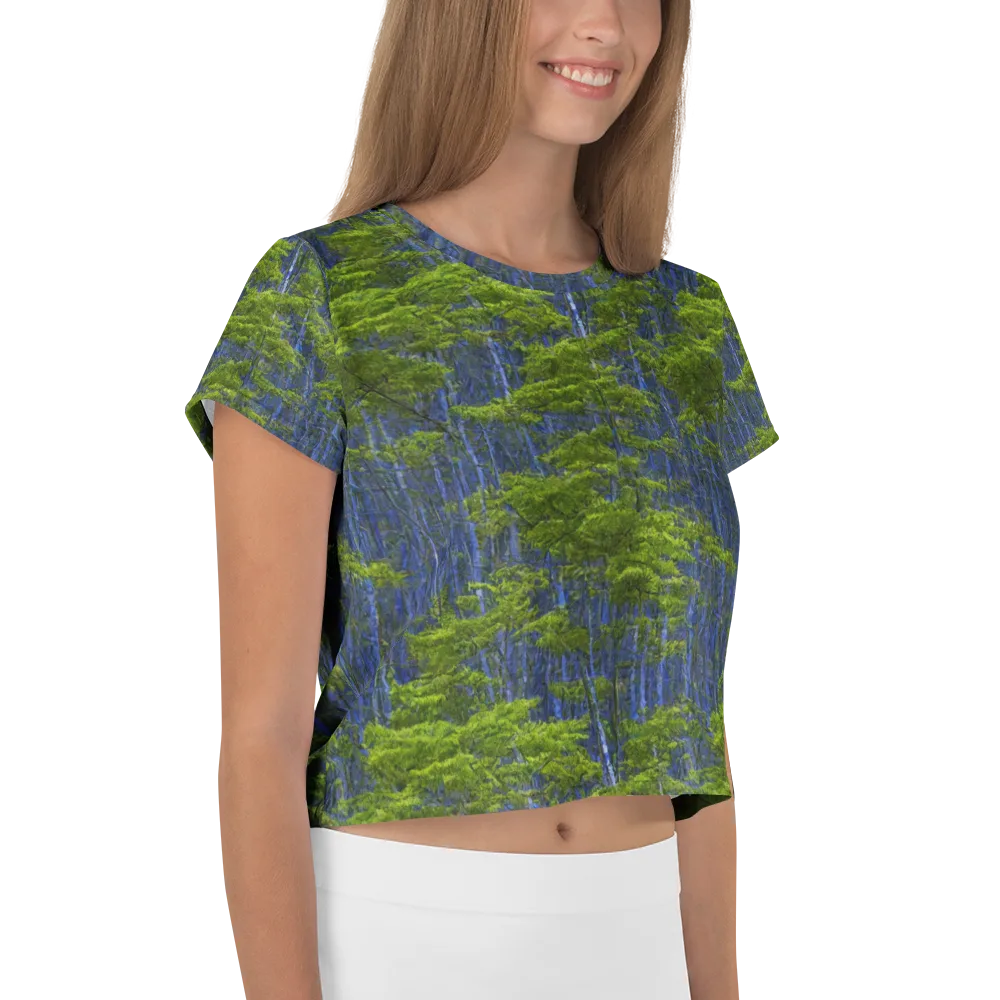 Cobalt Forest on Crop Tee — Right