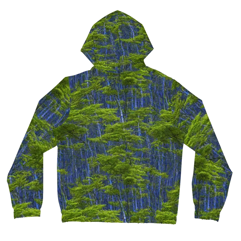 Cobalt Forest on Women's Full-Zip Hoodie — Back