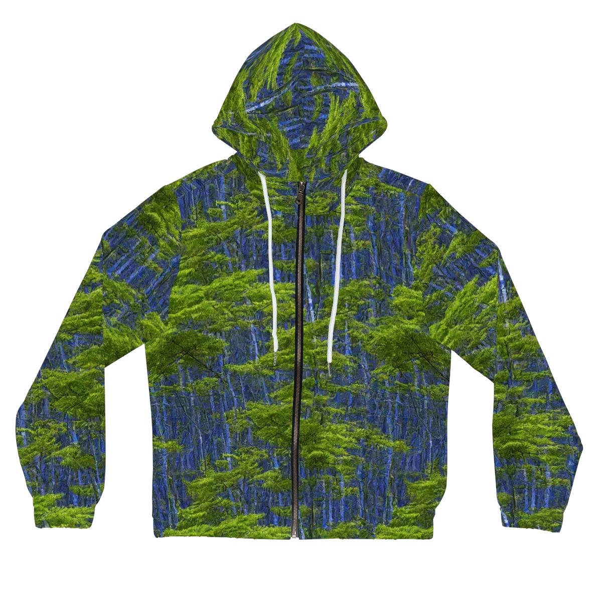Cobalt Forest on Women's Full-Zip Hoodie — Front