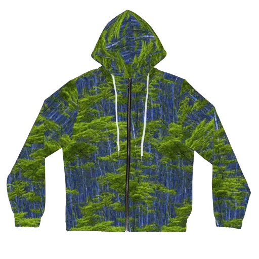 Cobalt Forest on a Women's Full-Zip Hoodie