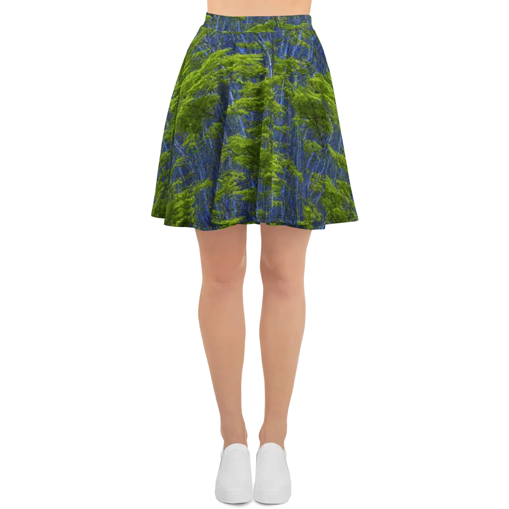 Cobalt Forest on Skater Skirt — Front