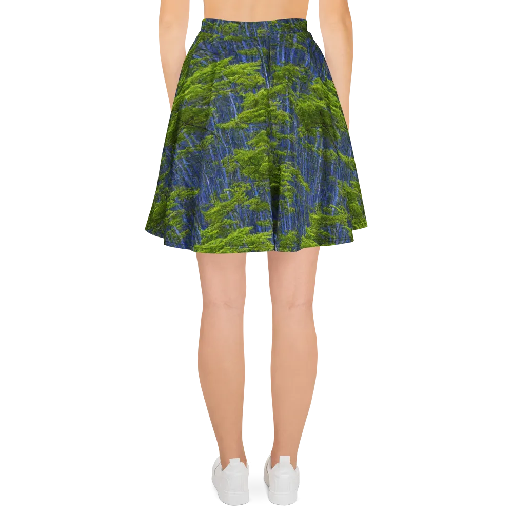 Cobalt Forest on Skater Skirt — Back