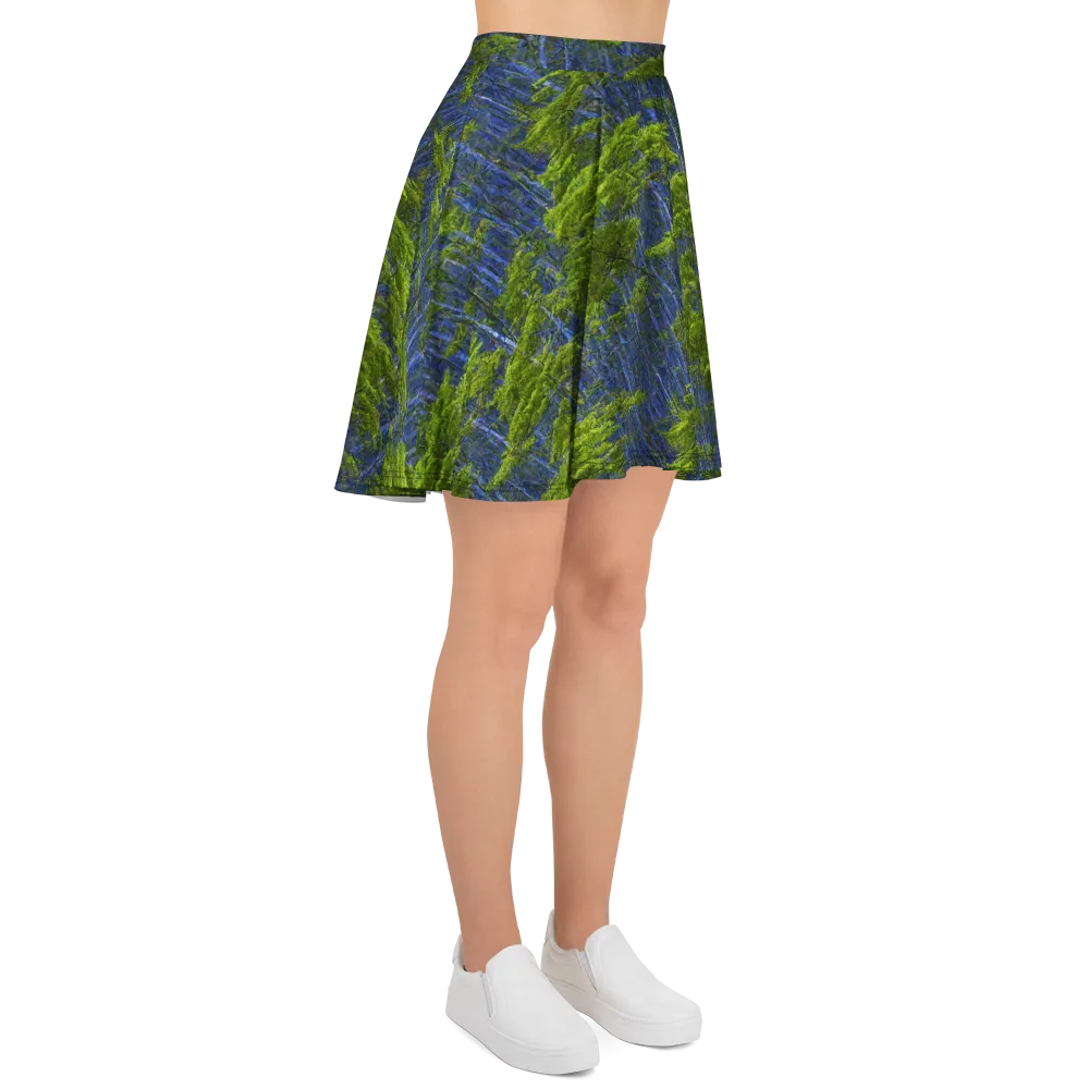 Cobalt Forest on Skater Skirt — Right