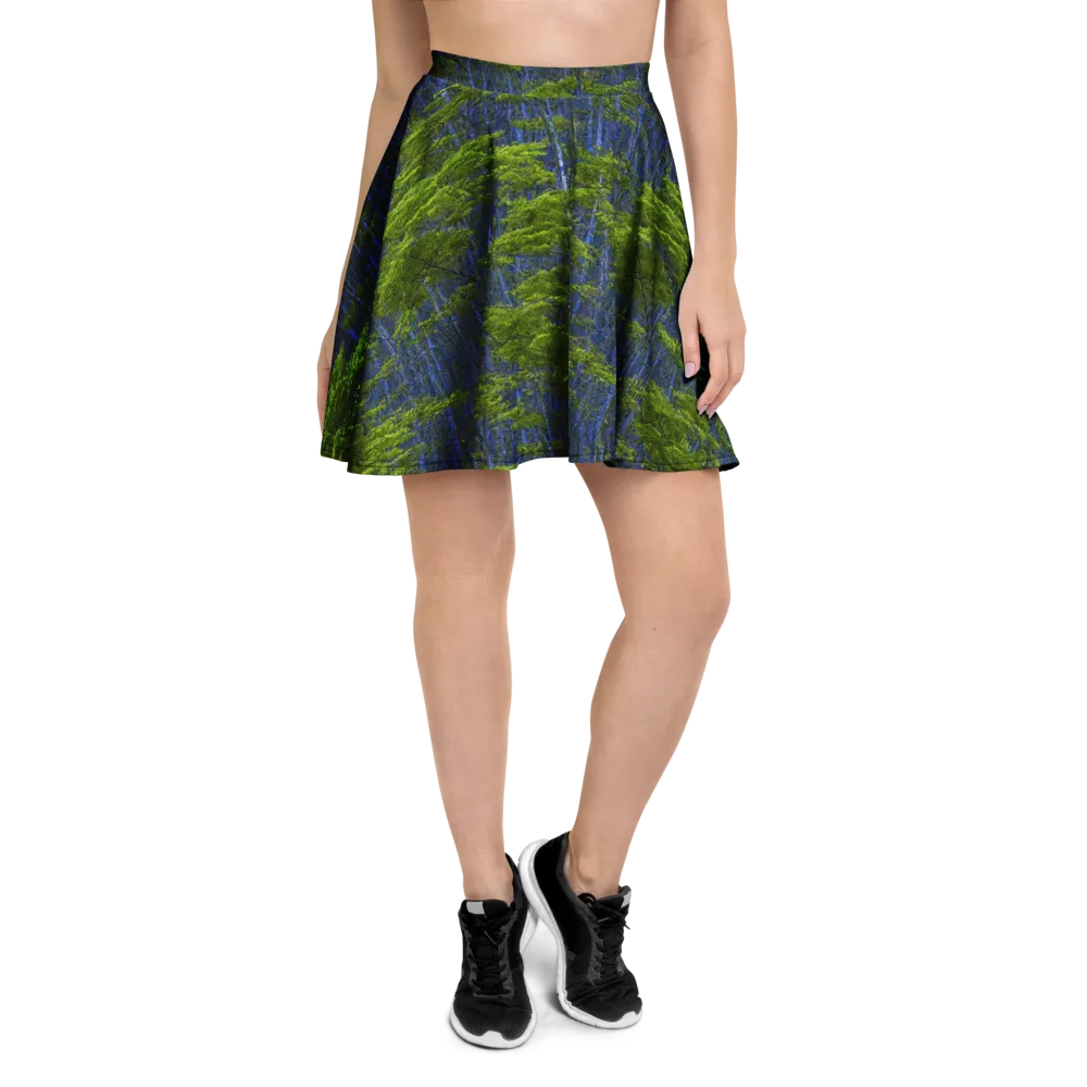 Cobalt Forest on Skater Skirt — Front