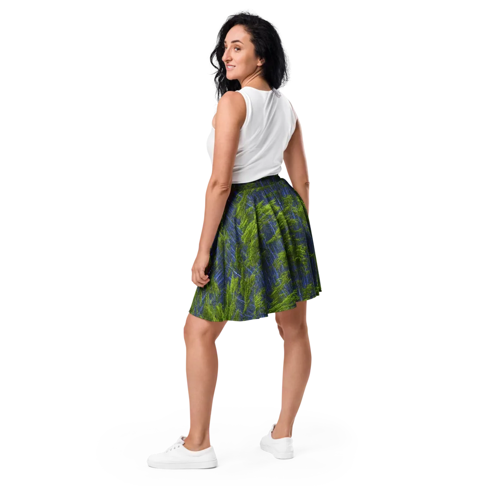 Cobalt Forest on Skater Skirt — Back