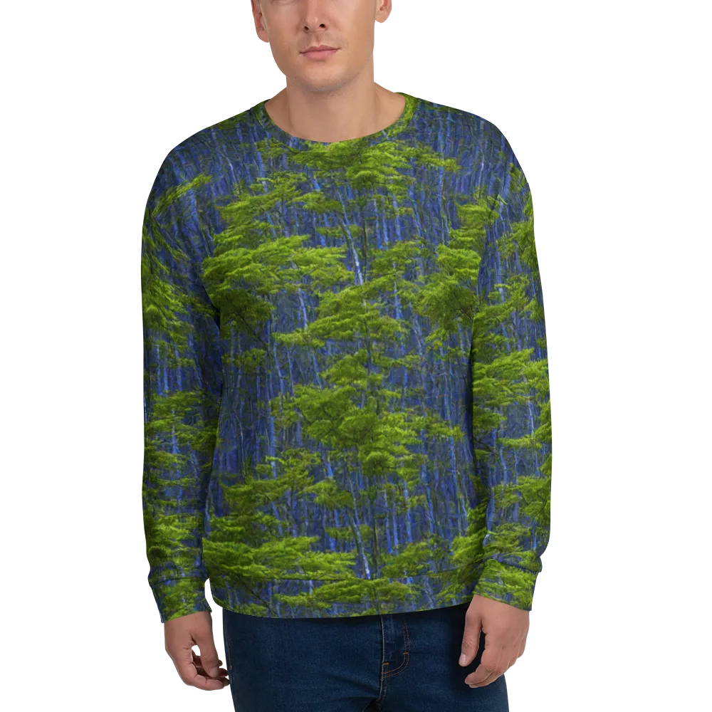 Cobalt Forest on Sweatshirt — Front