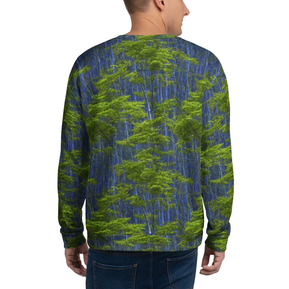 Cobalt Forest on Sweatshirt — Back