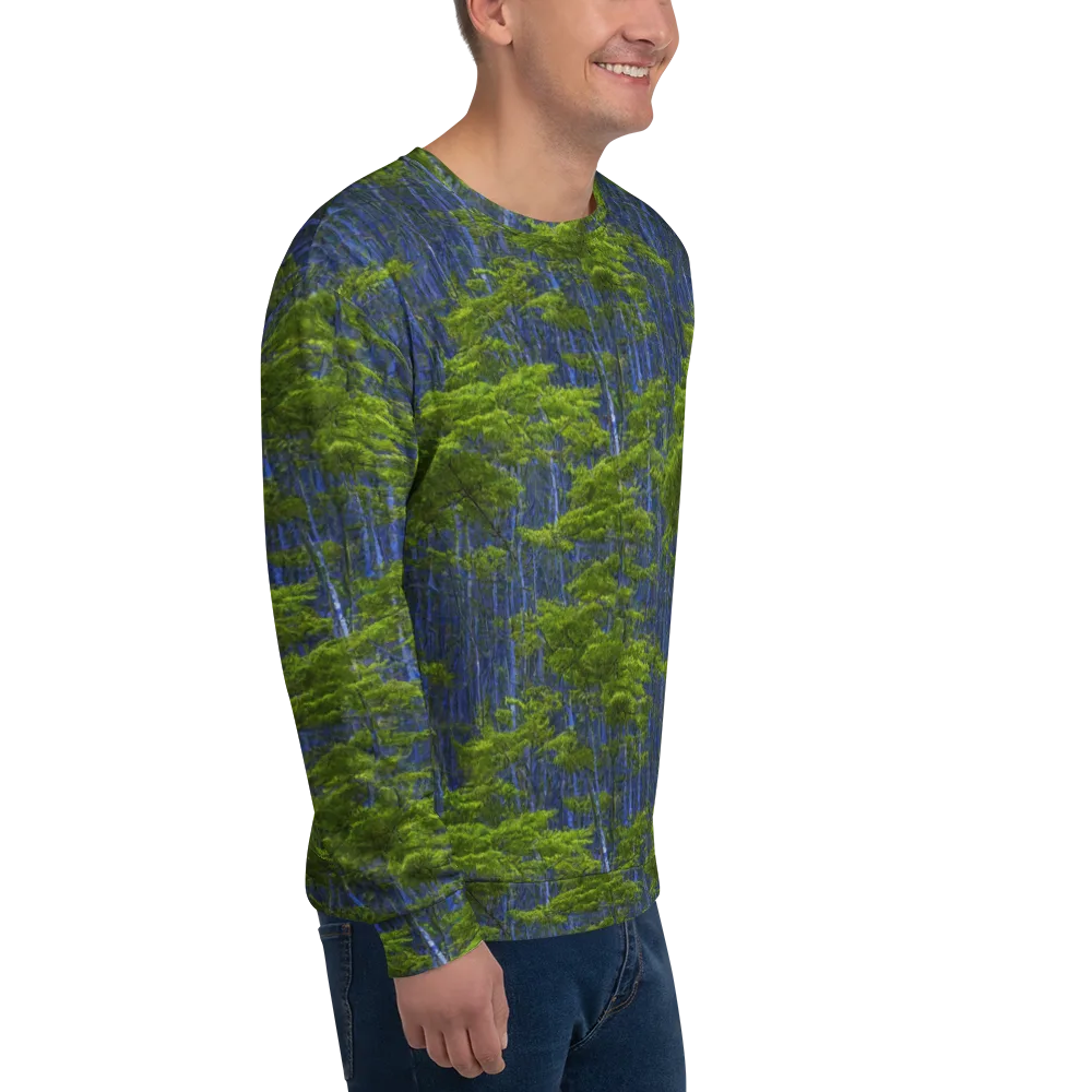 Cobalt Forest on Sweatshirt — Right Front