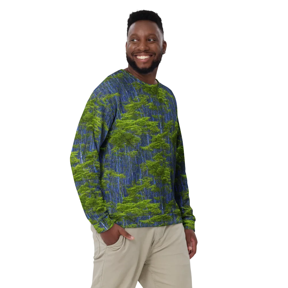 Cobalt Forest on Sweatshirt — Front
