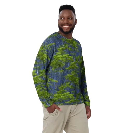 Cobalt Forest on a Sweatshirt