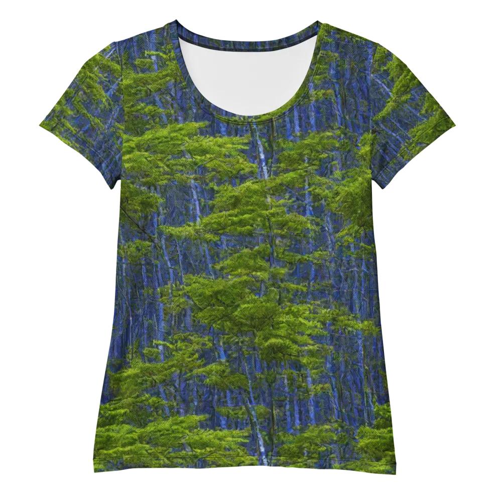 Cobalt Forest on Women's Athletic T-Shirt — Front