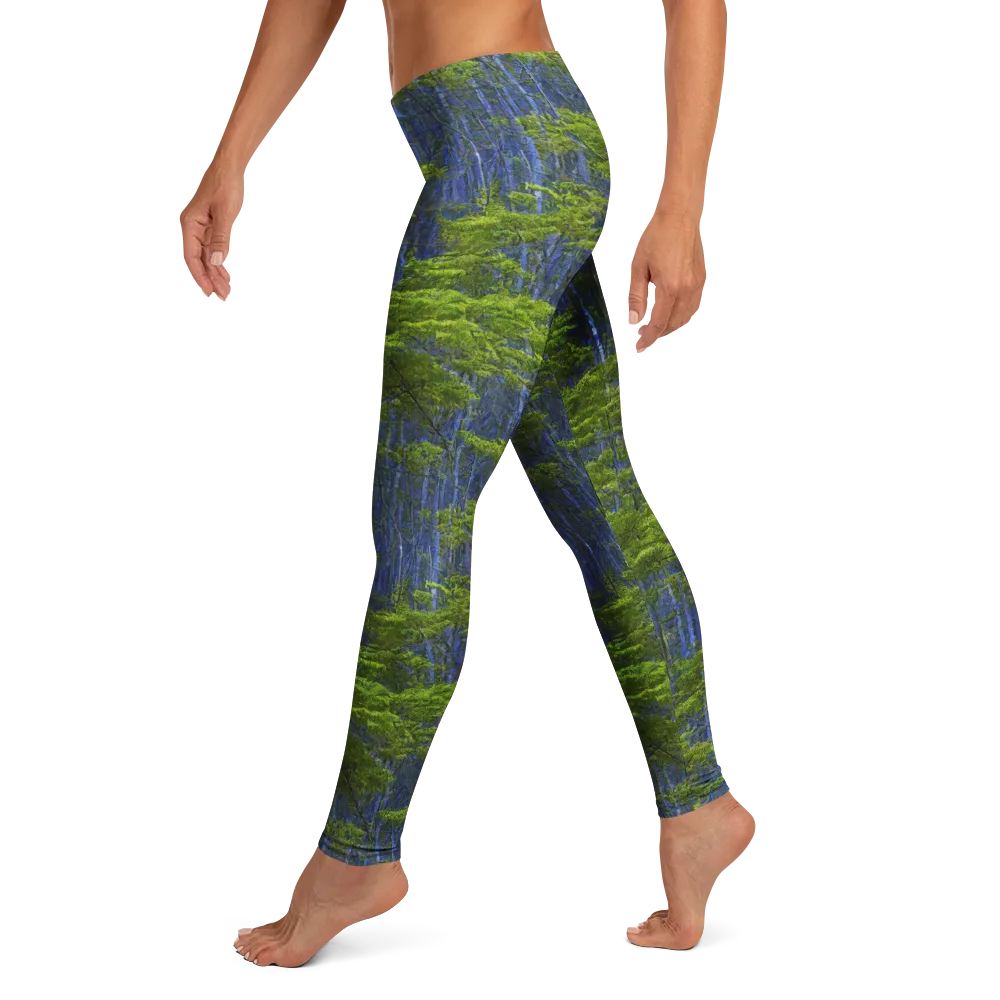 Cobalt Forest on Leggings — Left