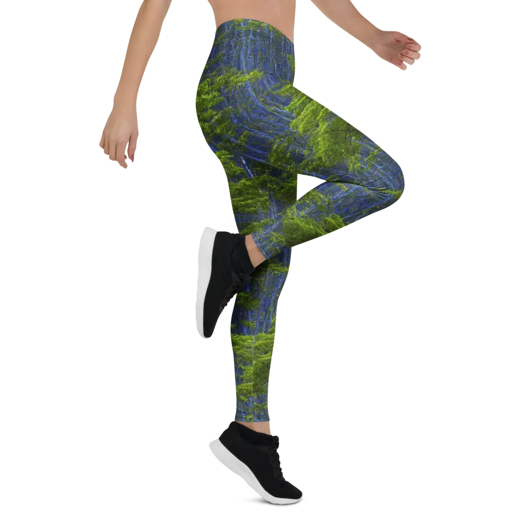 Cobalt Forest on Leggings — Right