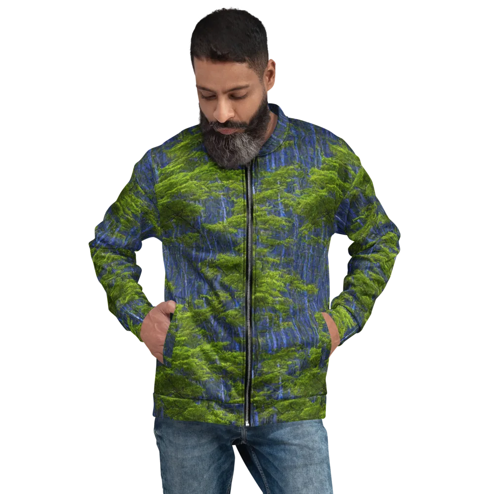 Cobalt Forest on Bomber Jacket — Front