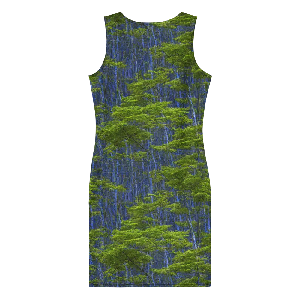 Cobalt Forest on Bodycon Dress — Back