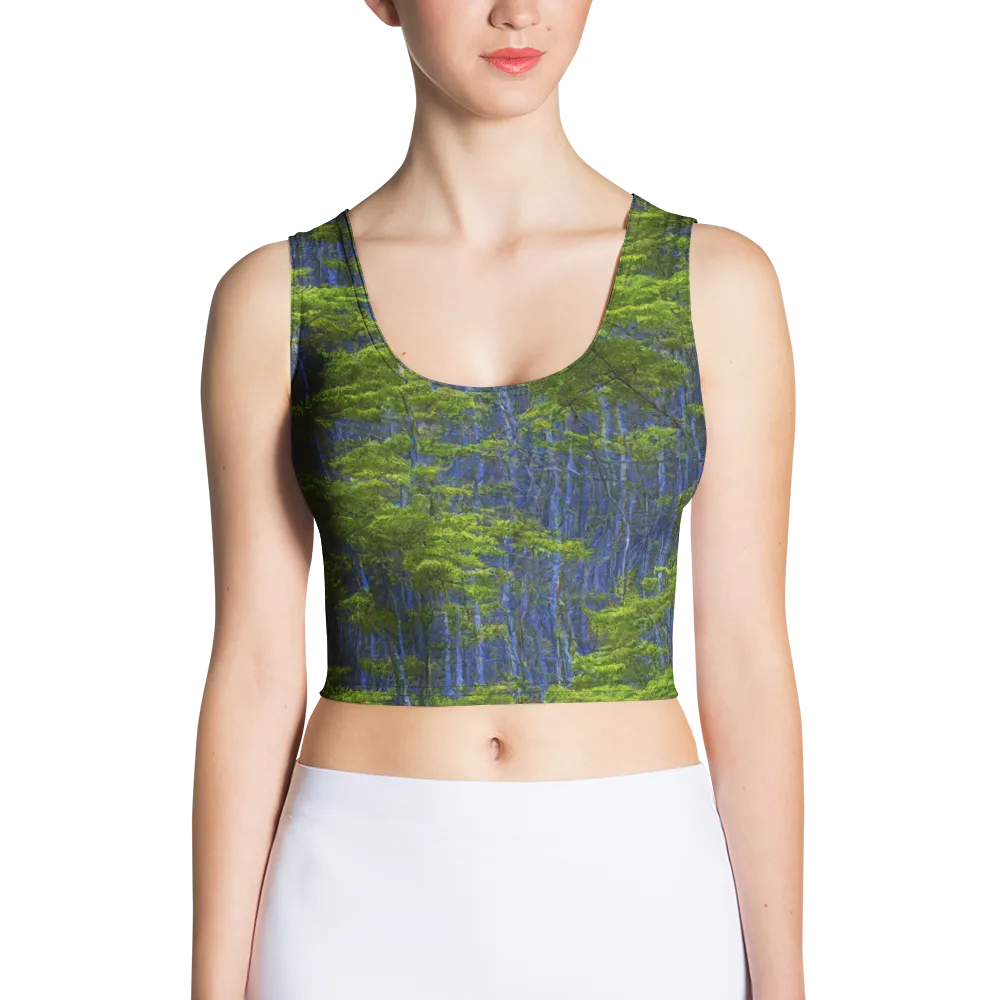Cobalt Forest on Crop Top — Front
