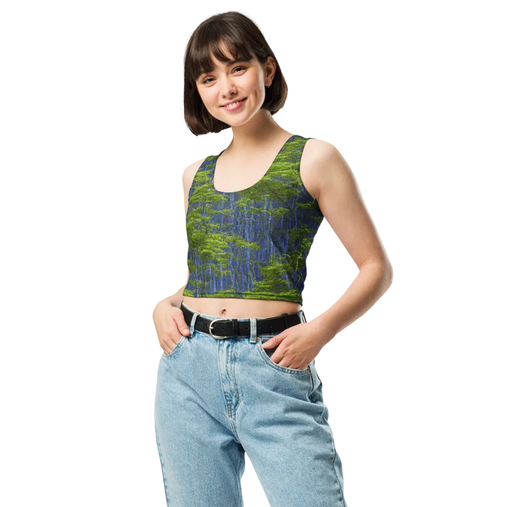 Cobalt Forest on Crop Top — Front