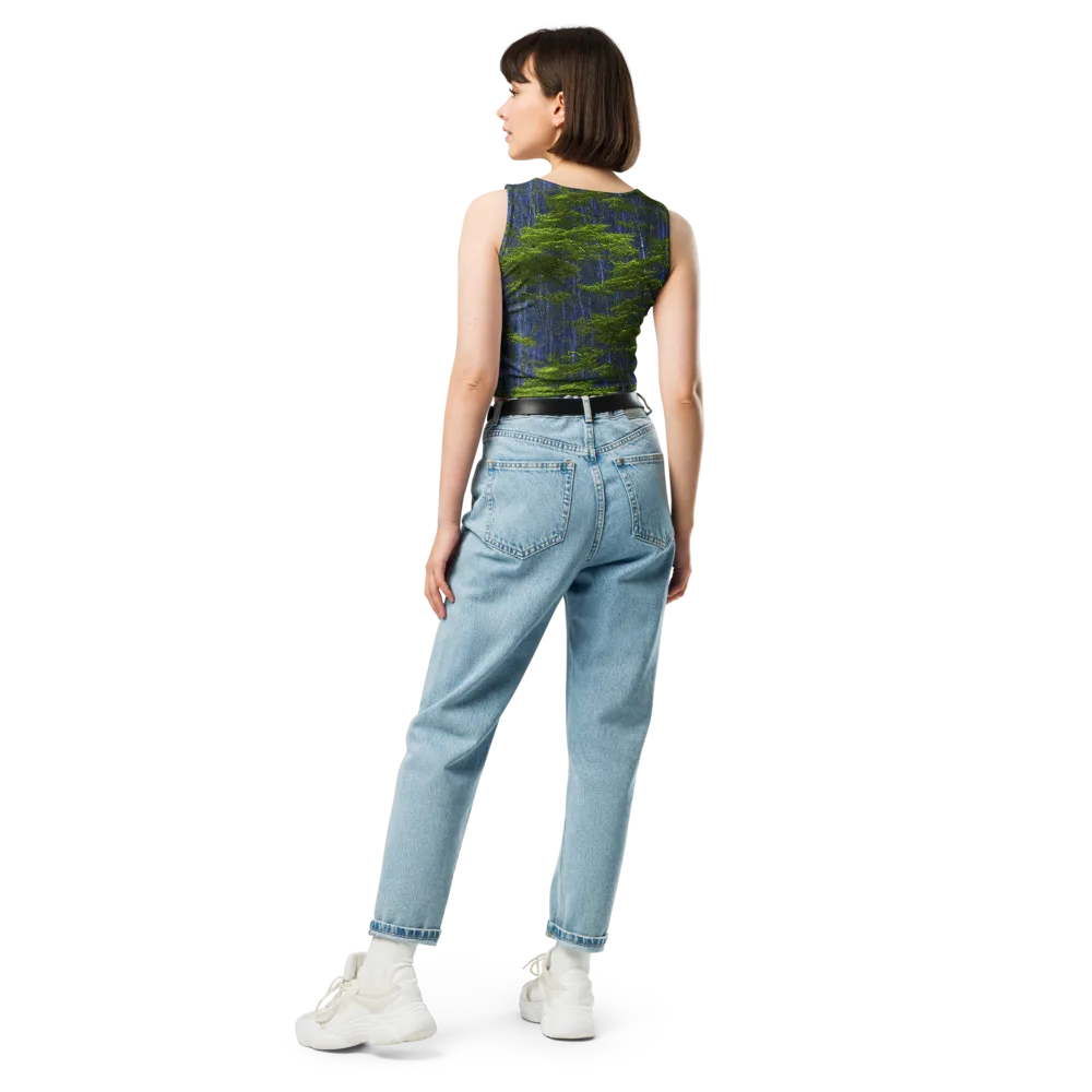 Cobalt Forest on Crop Top — Back