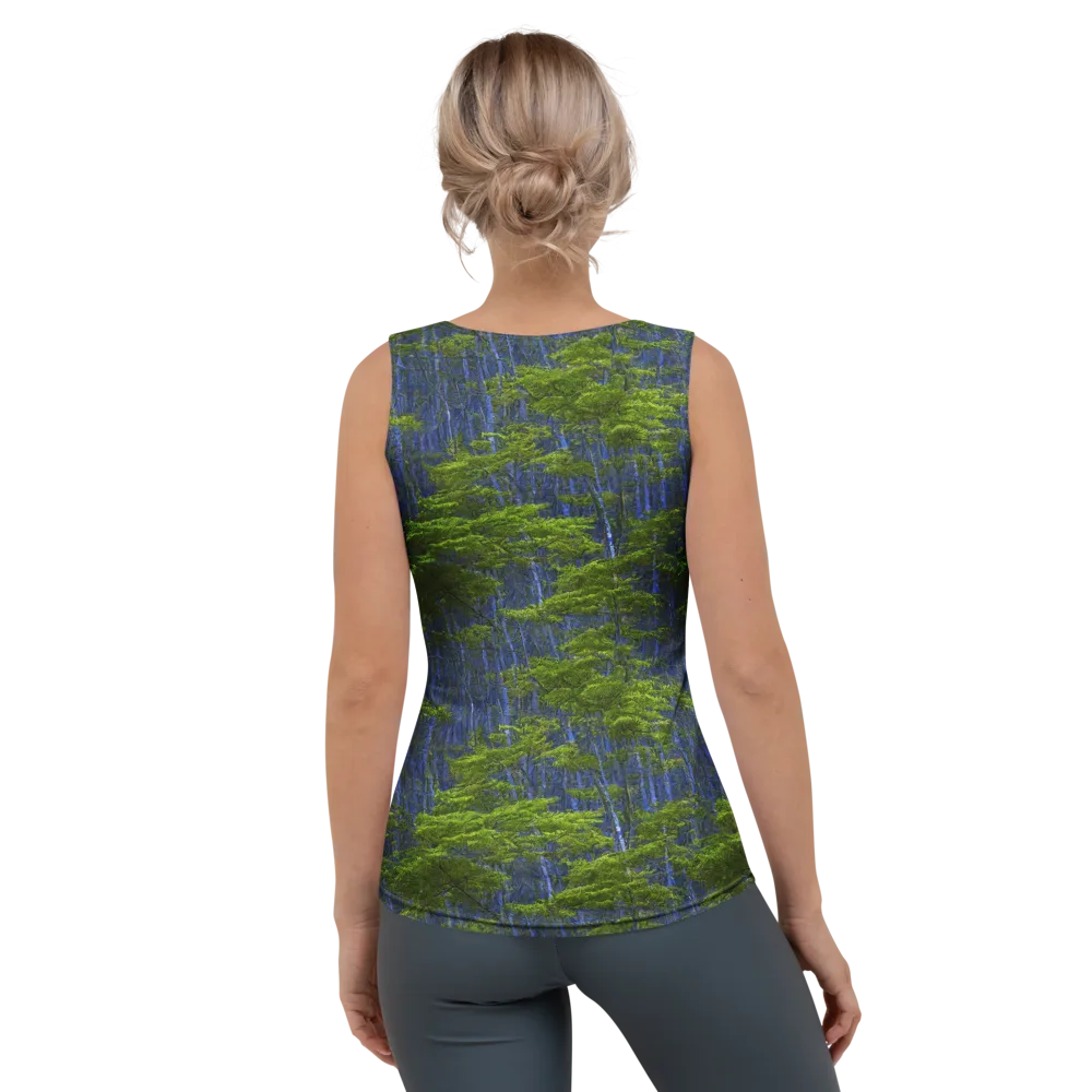 Cobalt Forest on Women's Tank Top — Back