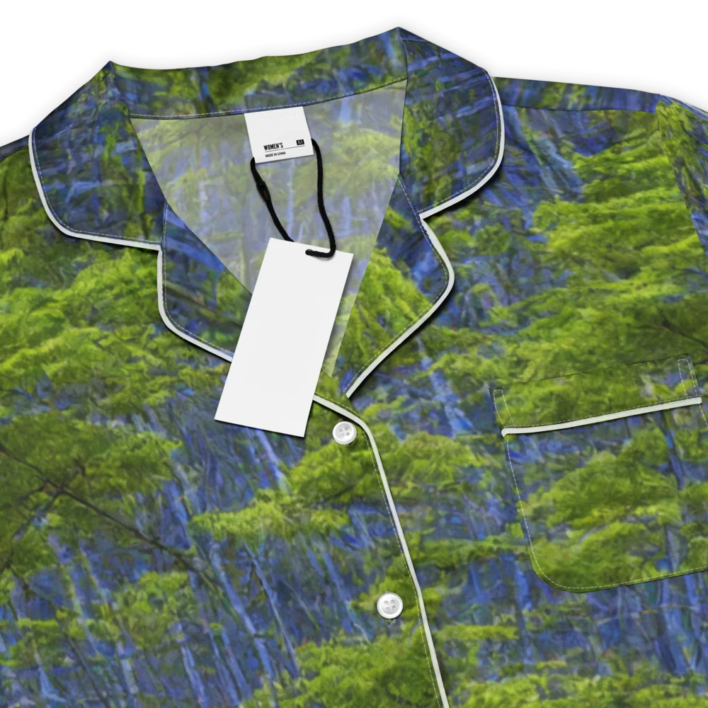 Cobalt Forest on Women's Short Sleeve Pajama Top — Product details