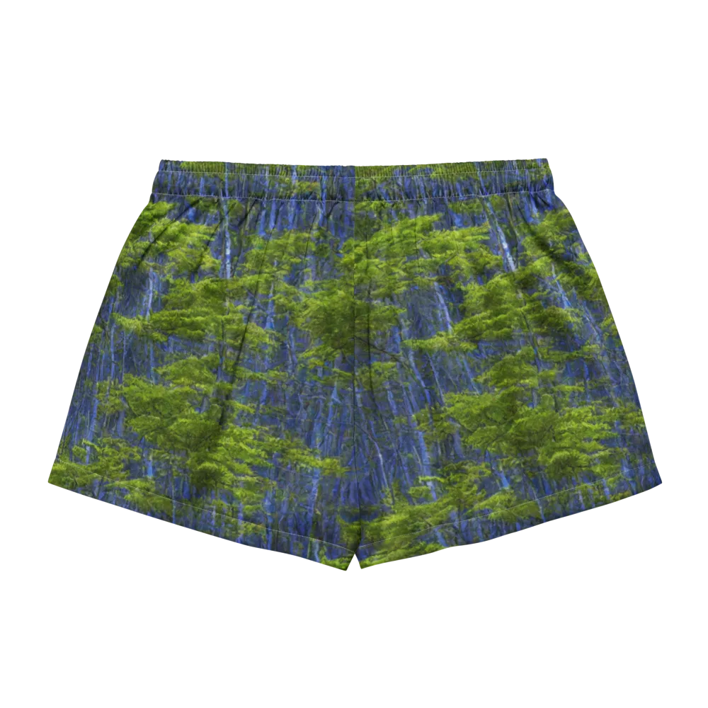 Cobalt Forest on Women's Pajama Shorts — Back
