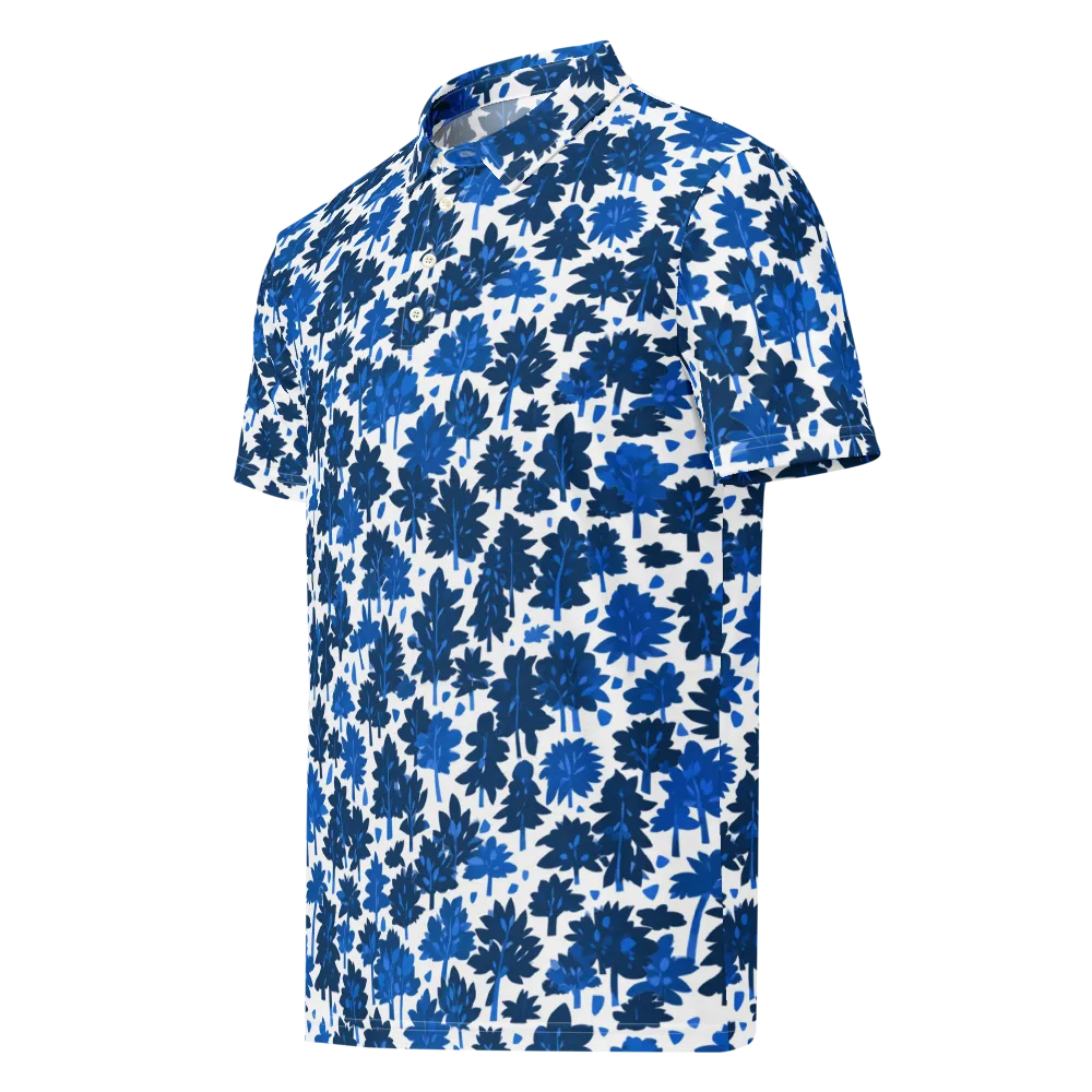 Bluewood Scatter on Men's Slim Fit Polo Shirt — Left Front