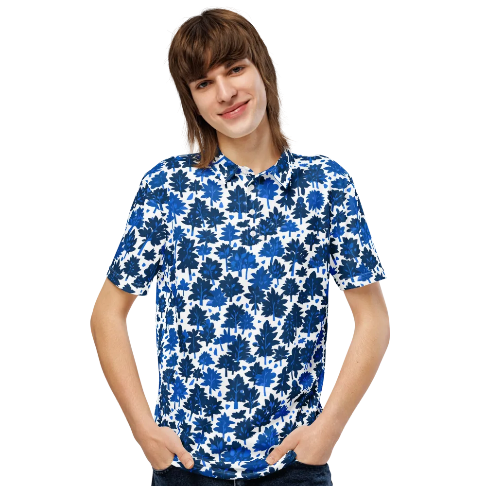 Bluewood Scatter on Men's Slim Fit Polo Shirt — Front
