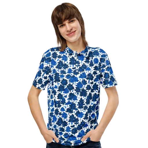 Bluewood Scatter on a Men's Slim Fit Polo Shirt