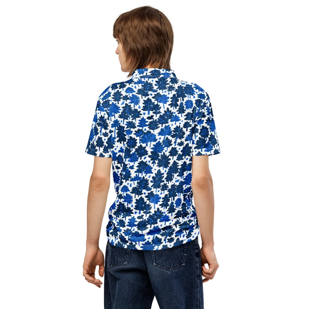 Bluewood Scatter on Men's Slim Fit Polo Shirt — Back