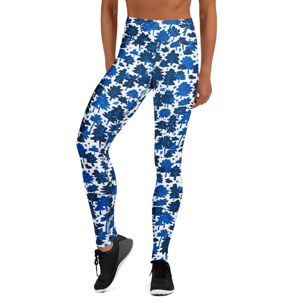 Bluewood Scatter on Yoga Leggings — Front