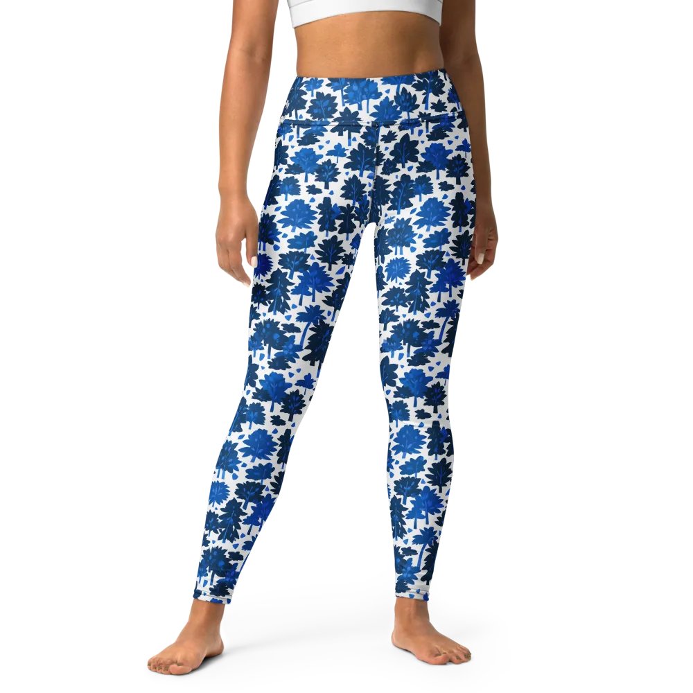 Bluewood Scatter on Yoga Leggings — Front