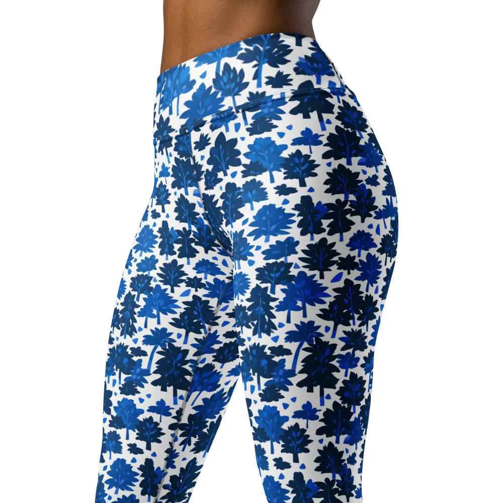 Bluewood Scatter on Yoga Leggings — Left Front