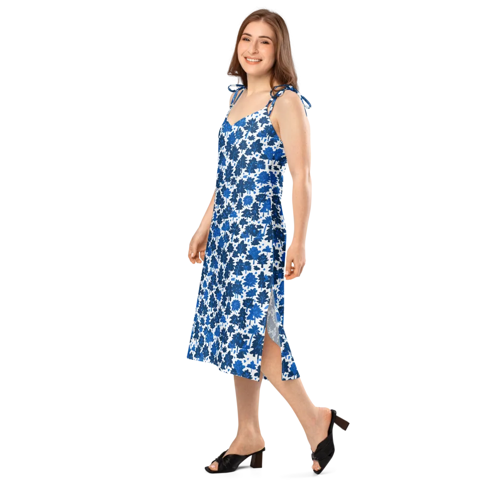 Bluewood Scatter on Slip Dress — Left Front