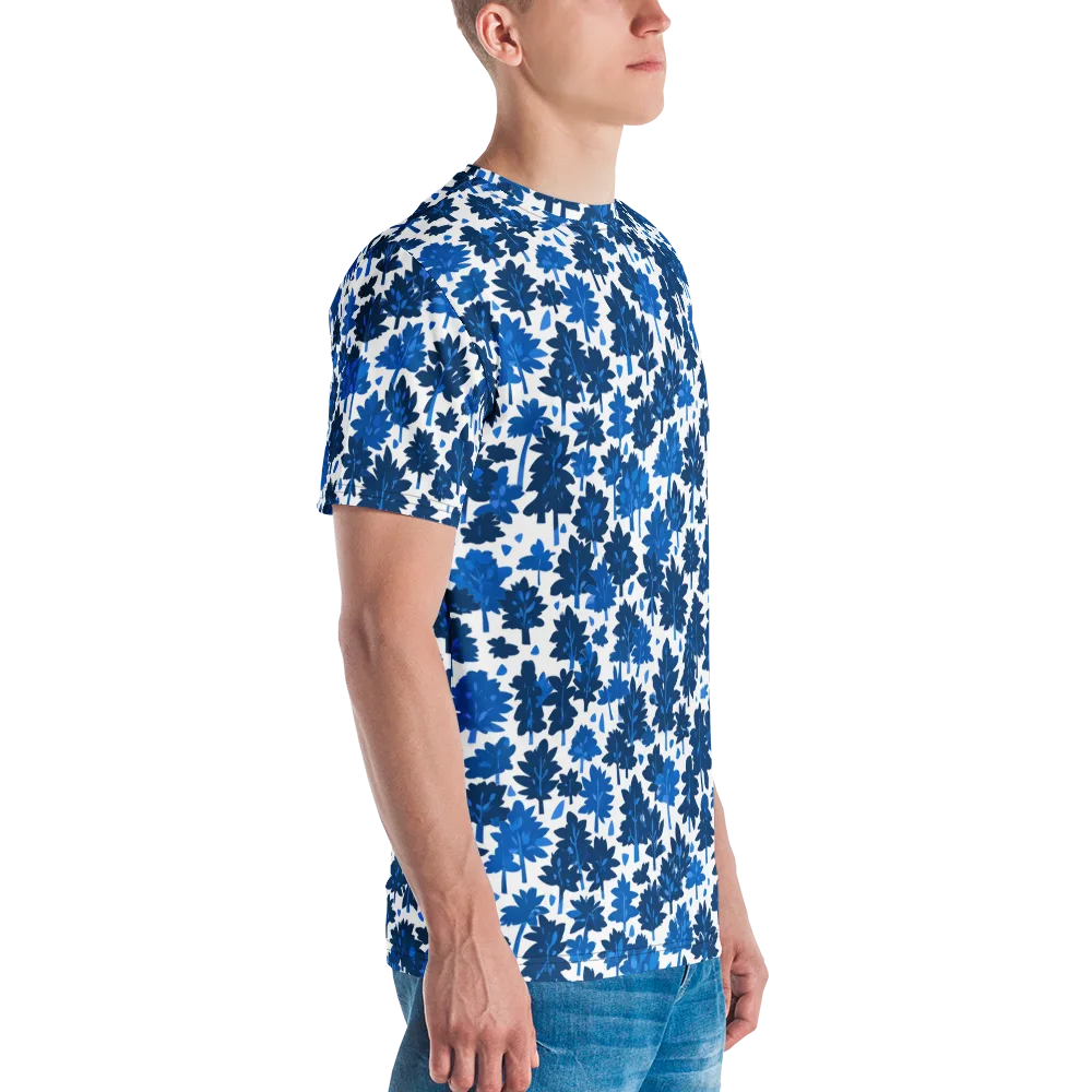 Bluewood Scatter on Men's Crew Neck T-Shirt — Right