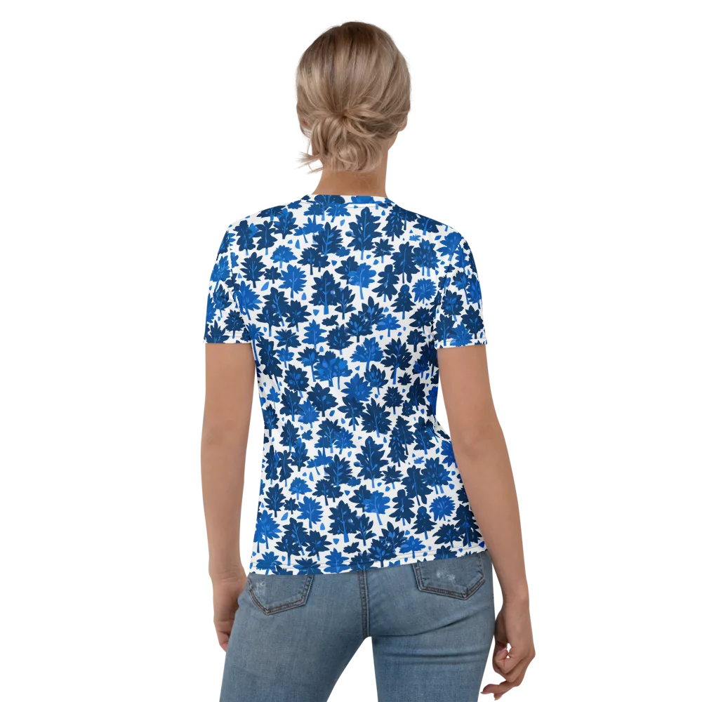 Bluewood Scatter on Women's Crew Neck T-Shirt — Back