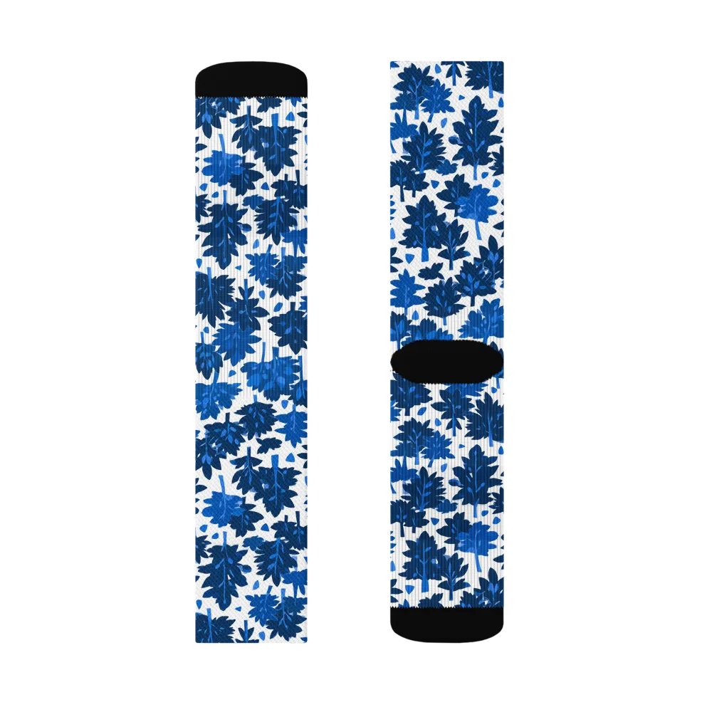 Bluewood Scatter on Socks — Left Sock