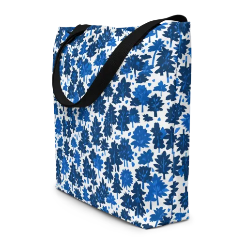 Bluewood Scatter on a Large Tote Bag W/ Pocket