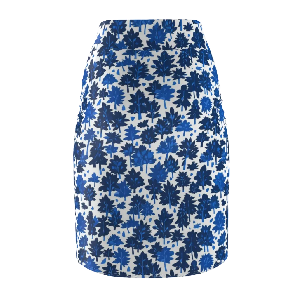Bluewood Scatter on Pencil Skirt — Back