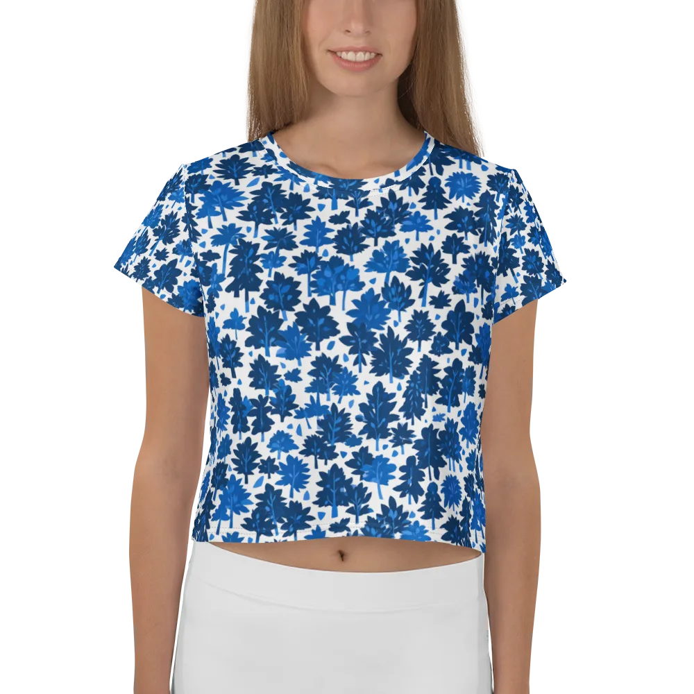 Bluewood Scatter on Crop Tee — Front
