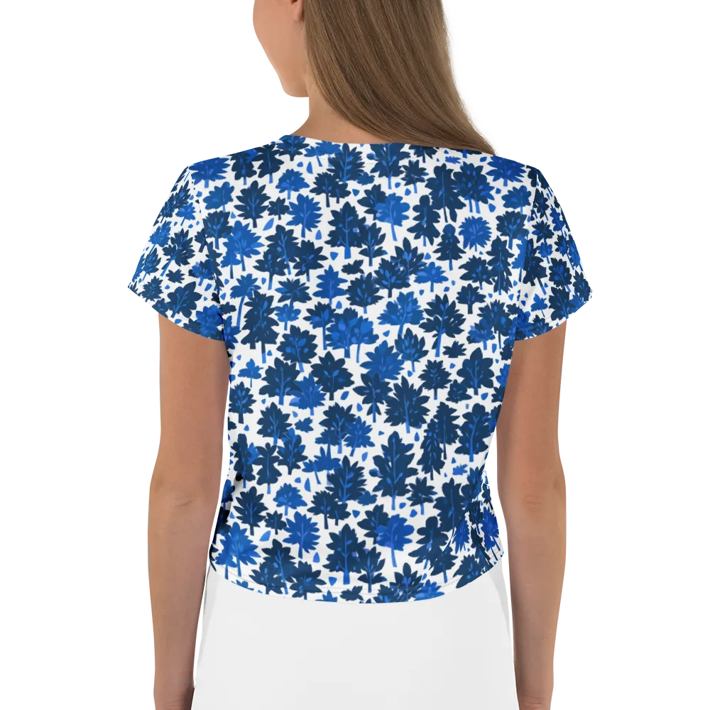 Bluewood Scatter on Crop Tee — Back