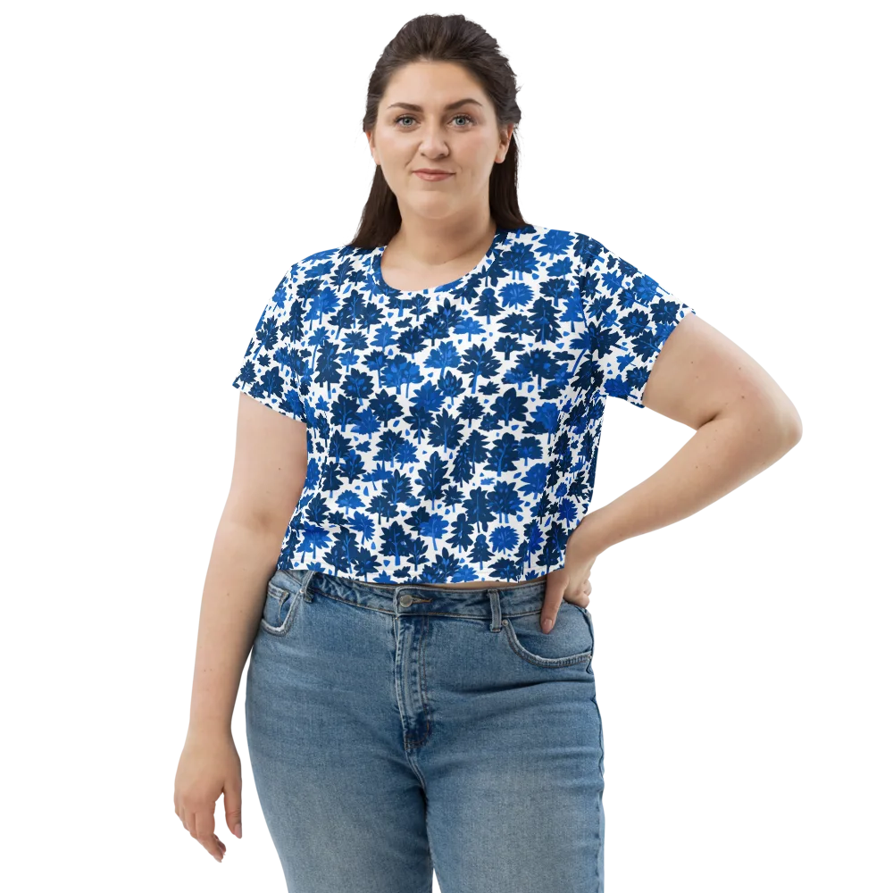 Bluewood Scatter on Crop Tee — Front