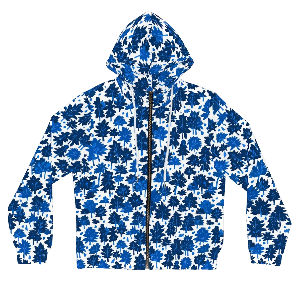 Bluewood Scatter on Women's Full-Zip Hoodie — Front
