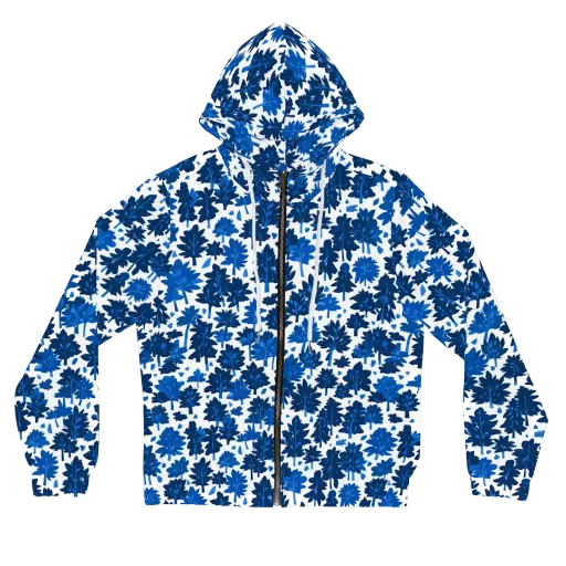 Bluewood Scatter on a Women's Full-Zip Hoodie